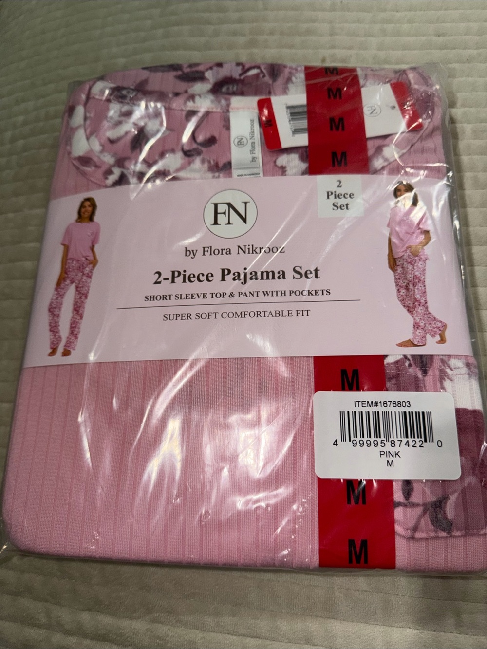Flora Nikrooz Pink Floral 2-Piece Pajama Set